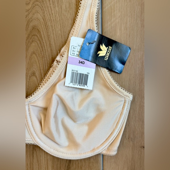 NWT Wacoal Basic Beauty Unlined Underwire Full Coverage Bra in Sand 34D - Picture 9 of 10